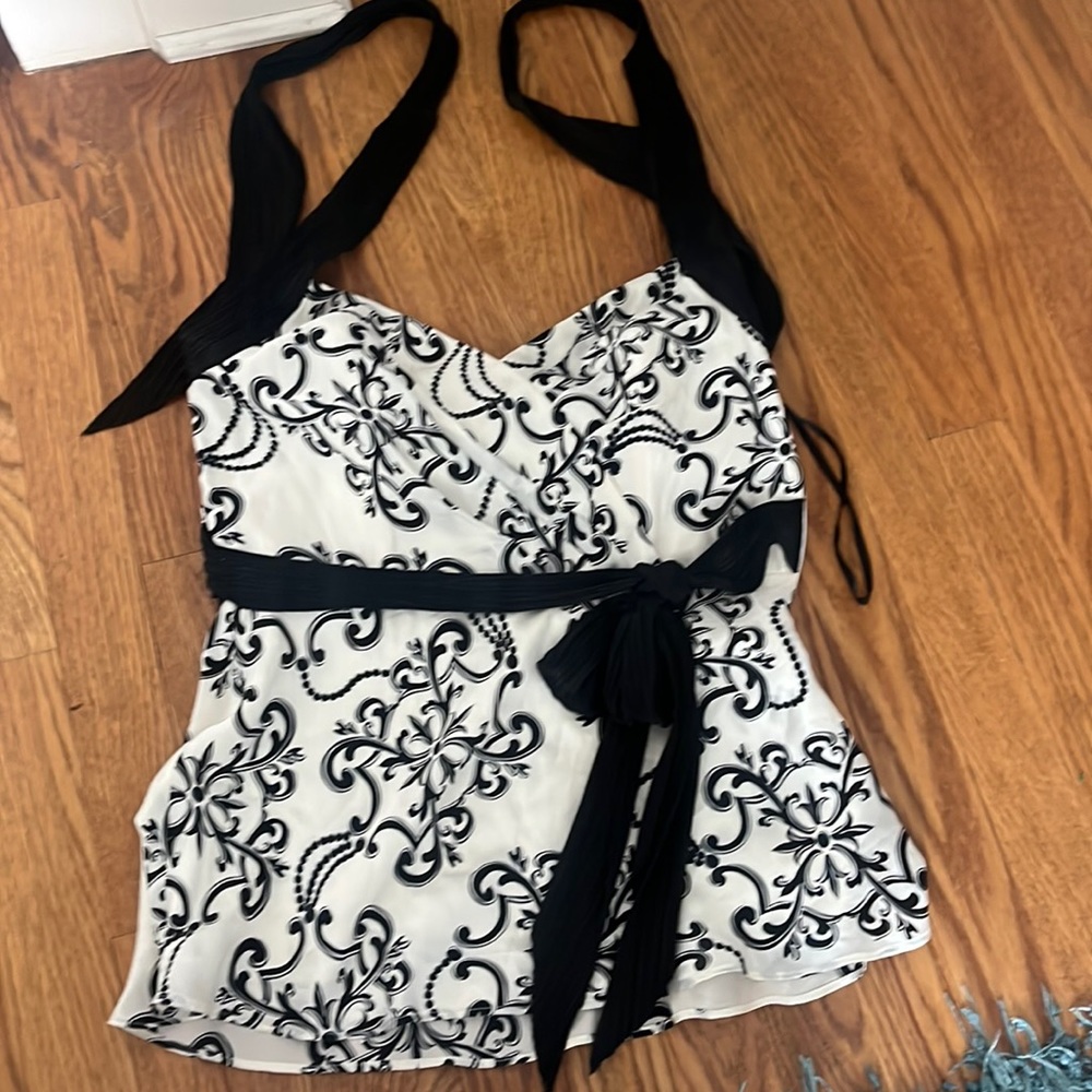 White House black market silk top